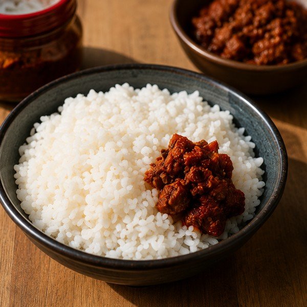 Rice served with coastal pickle