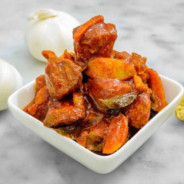 Bowl of freshly made chicken pickle