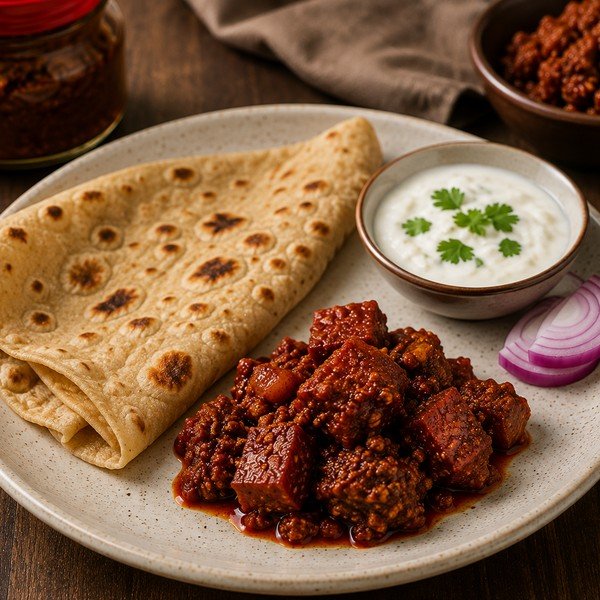 Roti served with coastal pickle
