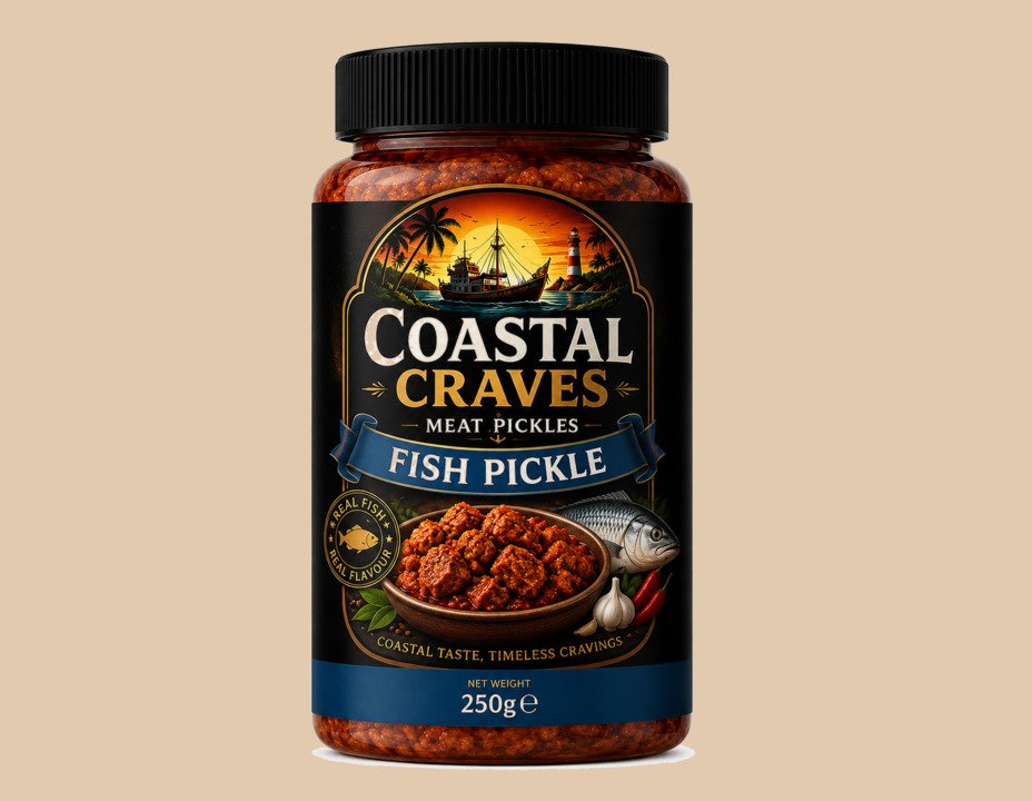 Coastal Craves fish pickle jar
